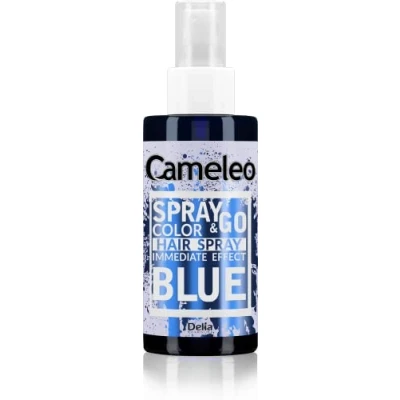 Obrázek Cameleo Spray &amp; Go Barevný sprej na vlasy modrá pro blond, platinové blond a šedé jednoduše nastříkejte hotovo polopermanentní okamžitý výsledek karnevalová barva