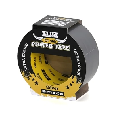 Obrázek GRIP Eventbasics Pancéřová páska GT 500, extrémně silná lepicí 50 mm x 25 m, stříbrná, vodotěsná na opravy a utěsnění