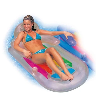 Obrázek Intex 58802 vzduchová matrace, 160 x 85 cm, bílá/světle modrá, modely/barvy tříděné, 1 kus.