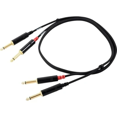 Obrázek CORDIAL kabel AUDIO dvojitý Jack mono 90 cm Essentials