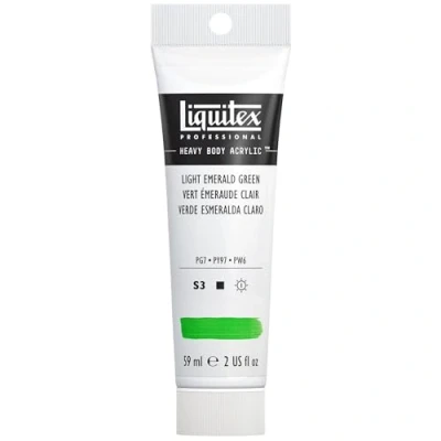 Obrázek Liquitex 1045650 Professional Heavy Body akrylová barva v umělecké kvalitě s vynikající světlostálostí máslové konzistenci, 59 ml tuba smaragdově zelená světlá