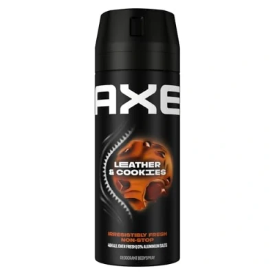 Obrázek Axe Bodyspray Leather &amp; Cookies Deo bez hliníku zajišťuje 48 hodin efektivní ochranu před tělesným pachem 150 ml