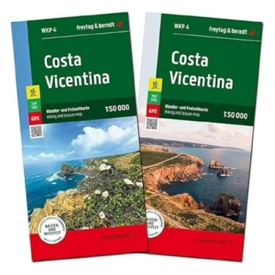Obrázek Costa Vicentina, Wanderkarte 1:50.000, freytag &amp; berndt: Wanderkartenset mit zwei Blättern und Beiheft (freytag berndt Wander Rad Freizeitkarten)