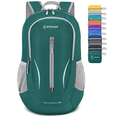 Obrázek ZOMAKE Ultralehký skládací batoh sbalitelný 25 l, malý turistický vodotěsný pro dámy pány outdoor turistiku