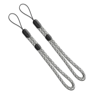Obrázek Ringke Paracord Wrist Strap [2 kusy] Víceúčelové nastavitelné poutko na ruku kompatibilní s pouzdrem mobil, klíče, kamerou, klíčem, jmenovkou Checkered Gray