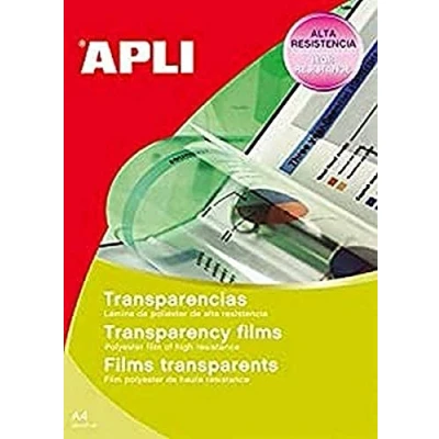 Obrázek APLI 10290 box 10 listy Průhledná fólie samolepicí Ink Jet