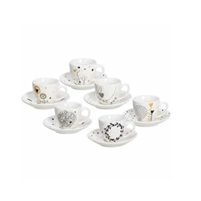 Obrázek Tognana IR685345563 Espressotasse mit Untertasse, Porzellan, 6 Stück, 80 cubic centimeters