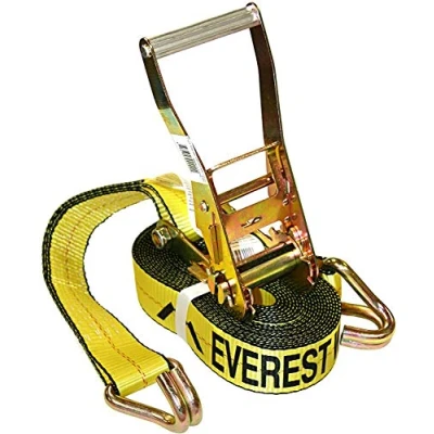 Obrázek Everest Premium Ratschen Spanngurt, 1 PK, 5 IN 7 FT 1511,8 kg Arbeitslast 4535,9 Bruchfestigkeit Doppel J Haken Laderiemen perfekt zum Umziehen von Geräten, Rasengeräten und Motorrädern