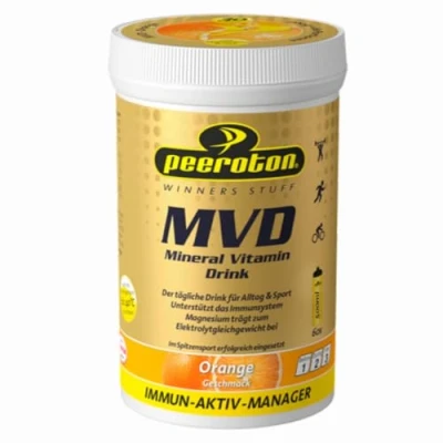Obrázek Peeroton MVD Minerální vitamínový nápoj pomeranč, elektrolytový prášek s 5 podstatnými elektrolyty plus zinek, hořčík a vitamín C pravidelně užívejte posilujte imunitní systém, 300 g