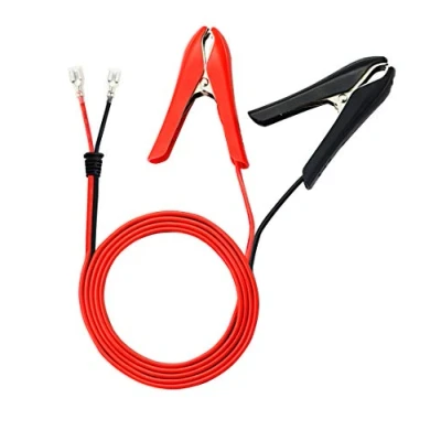 Obrázek CERRXIAN baterie krokodýlí svorky, 1,8 m 18 AWG 12 V 24 svorka na baterie, s Quick Splice Crimp Lock Terminal prodlužovací kabel, domácí nářadí