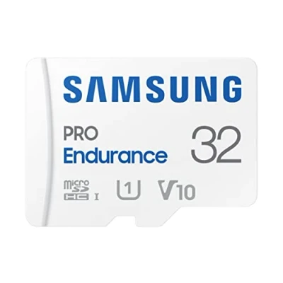 Obrázek Samsung PRO Endurance microSD Karte + SD Adapter, 32 GB, Für Videoüberwachungssysteme, Dashcams und Bodycams,UHS I U3, Full HD &amp; 4K UHD, 100 MB/s Lesen, 40 Schreiben, MB MJ32KA/EU