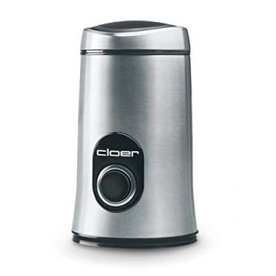 Obrázek Cloer Elektrický mlýnek na kávu 7579, 150 W, až 50 g kávových zrn, matné pouzdro z ušlechtilé oceli