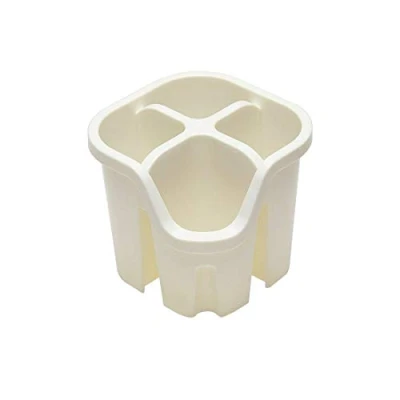 Obrázek Addis Koš na příbory 517940 se 4 přihrádkami, krémově barvy, plast, lněný krém, 14 x 13 cm