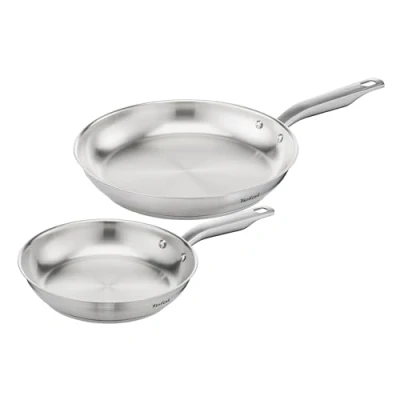 Obrázek Tefal Virtuoso 2dílná sada pánví 24 + 28 cm, indukční pánve, vysoce kvalitní prémiová ušlechtilá ocel, neutěsněné, vhodné pro všechny druhy sporáků, do trouby 250 C, E492S2