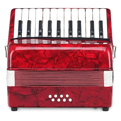Obrázek Classic Cantabile Secondo Junior 8 Bass akordeon (22 dimbusových tlačítek, basových vč. nosného řemene a Gigbag) červený