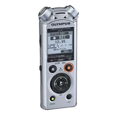 Obrázek Olympus LS P1 Hi Res digitální audiorekordér se směrovými stereo mikrofony, přímý USB, Low Cut filtr, potlačení šumu, zoomový mikrofon, inteligentní automatický režim, hlasová rovnováha a paměť 4 GB