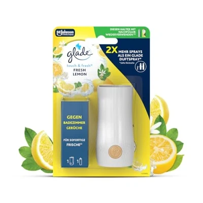 Obrázek Glade Touch &amp; Fresh (Brise One Touch) Mini sprej, pokojová vůně, držák vč. 1 náplně, Lemon (limone), 10 ml