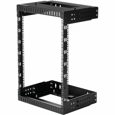 Obrázek StarTech.com 2pólová 15HE Heavy Duty montáž na stěnu síťový rack, 19&quot; Open Frame Server rack s nastavitelnou hloubkou, datový pro IT/AV/Patch Panele/Computer vybavení (RK15WALLOA)
