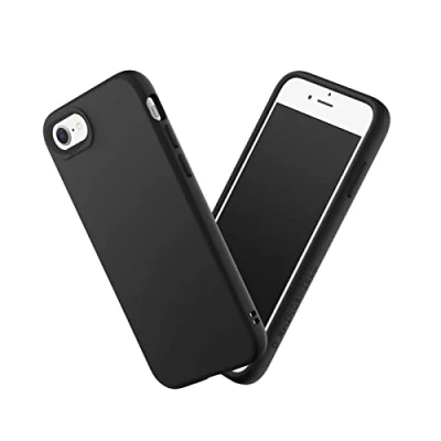 Obrázek RhinoShield pouzdro kompatibilní s [iPhone SE 3 / 2/8 7] SolidSuit Tlumící nárazy a štíhlé ochranné Premium Finish 3,5 metru ochrana proti pádu vyměnitelné kroužky pro fotoaparát kobaltově modrá