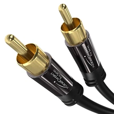 Obrázek KabelDirekt Digitální koaxiální a subwoofer kabel (1 cinch konektor na 1 konektor) řada PRO Series