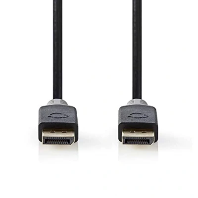 Obrázek DisplayPort kabel konektor 4K@60Hz pozlacený 2. 00 m kulatý PVC antracit/šedý box