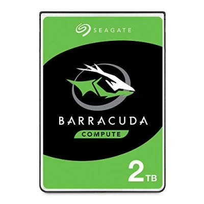 Obrázek Seagate BarraCuda 2 TB HDD, interní pevný disk (6,35 cm (2,5 palce), 7 mm tenký, 5400 ot / min, 128 MB mezipaměť, SATA 6 Gb s, stříbrná) Číslo modelu: ST2000LMZ15, FFP