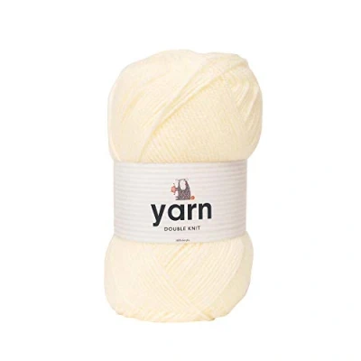 Obrázek Korbond 100 g Creme Doppelt verdrilltes Acrylgarn (erhältlich in 27 Farben) Leichtes, hypoallergenes und strapazierfähiges Garn Ideal für Pullover, Decken, Babykleidung