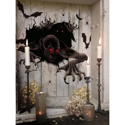 Obrázek Regendeko Halloween obrázky do okna Okno Nálepka na zeď Dekorace Tetování pro party (ďábel)