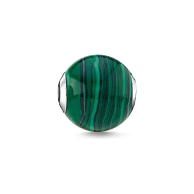 Obrázek Thomas Sabo Unisex Karma Bead ozdobná perla 925 Sterlingové stříbro K0296 475 6, stříbro, Malachit