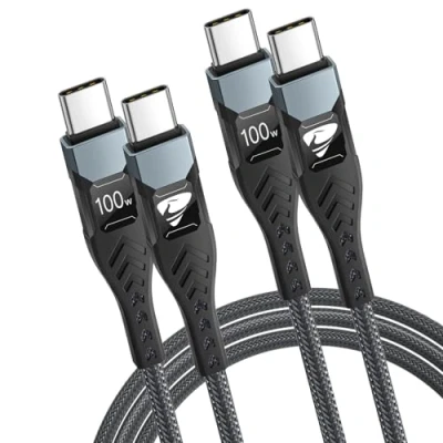 Obrázek USB C na kabel 3M 2 ks dlouhý rychlonabíjecí 100 W 5A Typ Usbc to Pro mobilní telefon nabíjecí iPhone 15 16 Max/Plus iPad Pro/Air MacBook