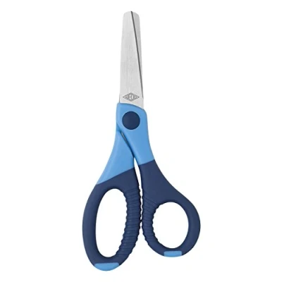 Obrázek Wedo 771503 Gripy nůžky pro kutily 13 cm, zaoblené hroty, nerezová ocel, ergonomická gumová rukojeť, modrá