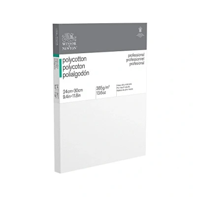 Obrázek Winsor &amp; Newton 6206011 Professional klínový rám z bavlněné směsové tkaniny, 385 g/m², 3násobně natřený, střední zrnitost, ideální pro olejové barvy a akrylové 24 x 30 cm