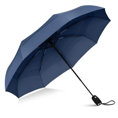 Obrázek Repel Umbrella Windproof Travel Umbrellas for Rain Easy Auto Open Close, Durable &amp; Compact Umbrella, Silný sklolaminátový rám, Waterproof Canopy Backpack, Purse, Portable Travel,