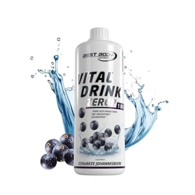 Obrázek Best Body Nutrition Vital Drink ZEROP® černý rybíz, originální nápojový koncentrát sirup bez cukru, 1:80 vydává 80 litrů hotového nápoje, 1000 ml