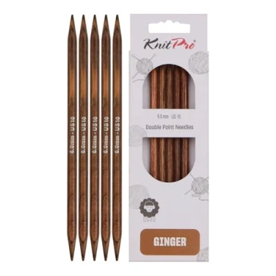 Obrázek Hrot na jehlice KnitPro 31031 od Ginger dřevo, přírodní/hnědá, 20 cm, 6 mm
