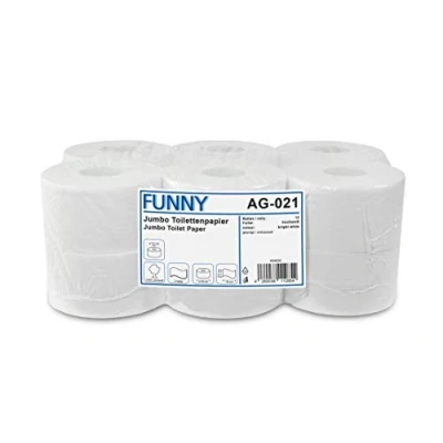 Obrázek Funny Jumbo 2vrstvý, vysoce bílý, průměr cca 18 cm, 1 balení (1x 12 kusů)