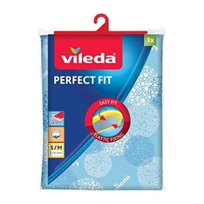 Obrázek Vileda Potah na žehlicí prkno Viva Express Perfect Fit Elastic, optimální tvar díky systému dodatečného napětí, barva modrá