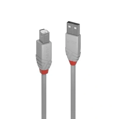 Obrázek LINDY 36682 1m USB 2.0 Typ A an B Kabel, Anthra Line, Grau, Black, 1 m