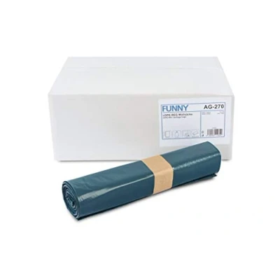 Obrázek Funny AG 270 LDPE pytle na odpadky, 575 x 1000 mm typ 60, modré, circa70L, balení 1 ks (1 250 kusů)