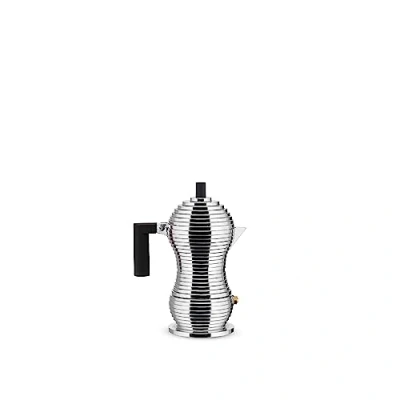 Obrázek Alessi Pulcina Stovetop Espresso Maker kávovar na espreso, hliník, černý, 8,3 x 10,5 35 cm