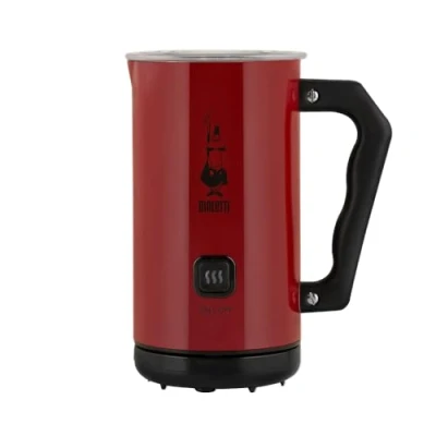 Obrázek Bialetti Milch Frother Elettrico, Milchaufschäumer für Cappuccino, Fassungsvermögen 150 ml Cappuccino oder 300 heiße Milch, Rot