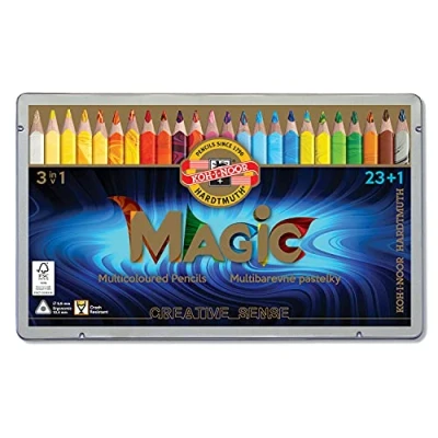 Obrázek Koh I Noor Magic Jumbo pastelky, trojúhelníkové, vícebarevné, 24 kusů