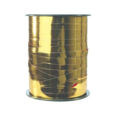 Obrázek Clairefontaine 602072C cívka dárková stuha (s kovovým efektem, 250 m x 7,5 mm, ideální pro vaše dárky a kutilské projekty) 1 kus koňaku