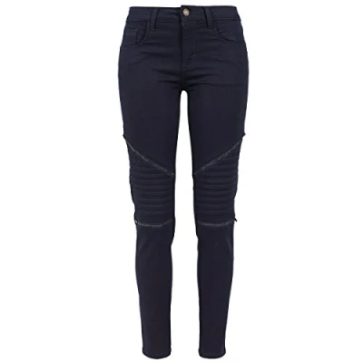 Obrázek Urban Classics dámské kalhoty strečové Biker Pants, Modrá (Dark Denim 731)