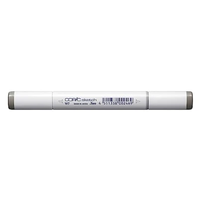 Obrázek COPIC Sketch Marker typ W 7, teple šedý č. profesionální popisovač štětců, na bázi alkoholu, se super bush špičkou a středním broadovým hrotem