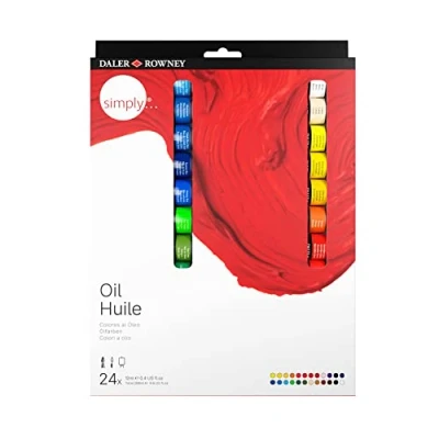 Obrázek Daler Rowney Simply Oil, základní sada olejových barev s 24 x 12 ml Multi