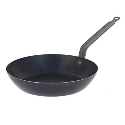 Obrázek De Buyer Coupe Lyonnaise pánev na smažení, modrá, kov, černá, Diamètre 30