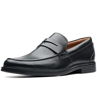 Obrázek Clarks Pánské pantofle Un Aldric Step, černá kůže