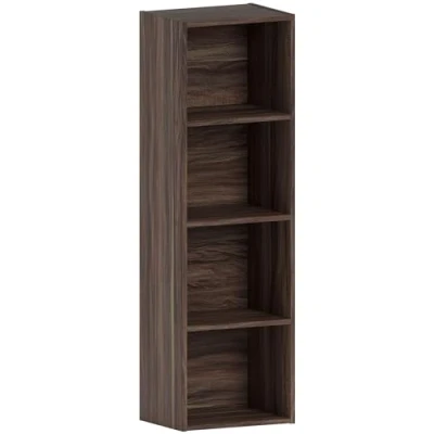 Obrázek Vida Designs Oxford Bücherregal mit 4 Ebenen, würfelförmig, Walnuss, Holz Regaleinheit für Büro, Wohnzimmermöbel