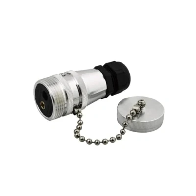 Obrázek HELLA Zásuvka 2pólová Zástrčka: Šroubovací kontakt Délka: 95 mm hliník stříbrný DIN/ISO: 14690 množství: 1 8JB 002 281 011